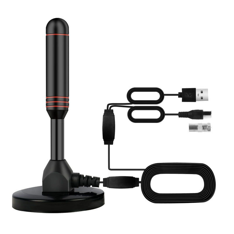 [AUSTRALIA] - TV Antenna Indoor Antenna for Smart TV with 2 Amplifier Signal Booster for Long Range Reception and All Smart TVs HD Digital Antenna for Local Channels Supports 4K 1080p(Red) Red 