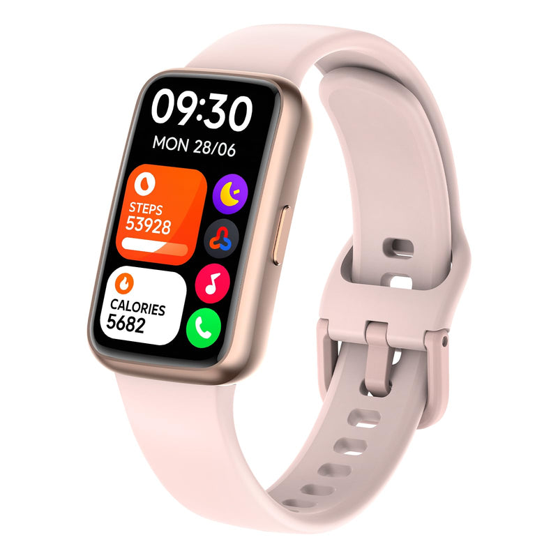 Fitness Tracker Watch for Women & Men, 1.47" HD with Bluetooth, 24/7 Heart Rate & Blood Oxygen Monitor, Sleep & Step Counter, 100+ Sports Modes, 3ATM Waterproof, Compatible with Android iOS Pink