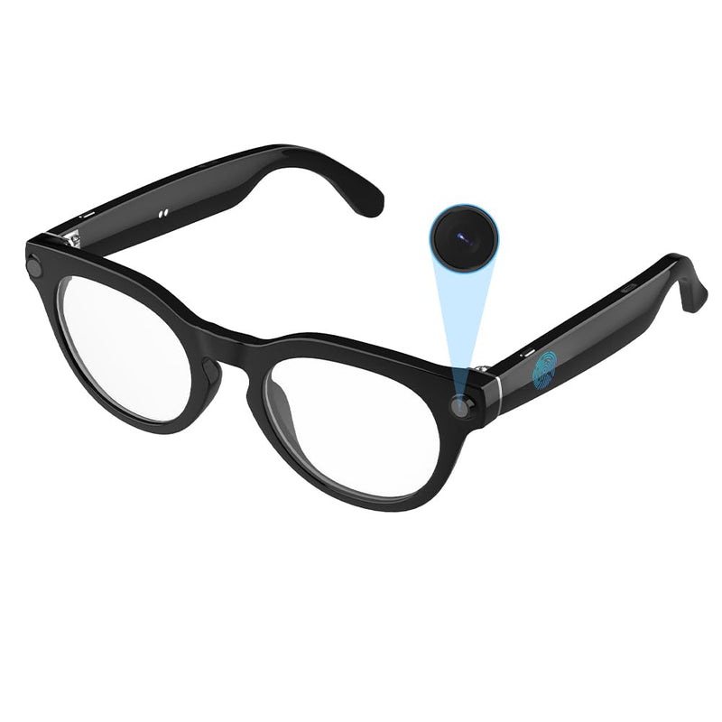 Al Smart Glasses,8MP Camera Glasses with Real-Time Translation &Object Analysis HD 1080P Video Recording,No WiFi Required for Travel, Sports, Outdoor Use (Anti-Blue Light Lens) Anti-Blue Light Lens