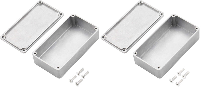 DaierTek 125B 1590N1 Aluminum Guitar Pedal Enclosure 122x66x39.5 MM Metal Stompbox Enclosure Guitar Effect Unfinished Toggle Switch Box (Pack of 2)