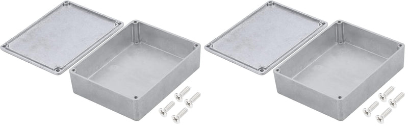 DaierTek 1590XX 1790NS Guitar Effects Pedal Enclosure 145x121x39.5mm Aluminum Metal Stomp Box Case for DIY Effects Box (Pack of 2)