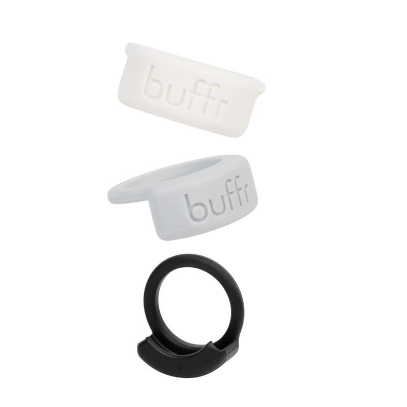 Buffr SMART Ring Protector – Neutral Silicone Ring Guards (3 Pack, Size 8) | Silicone Ring Guards Compatible w/Oura, Ultrahuman, RingConn & More – Slim Fit, Sensor-Friendly Smart Ring Cover for Workout 3Pack
