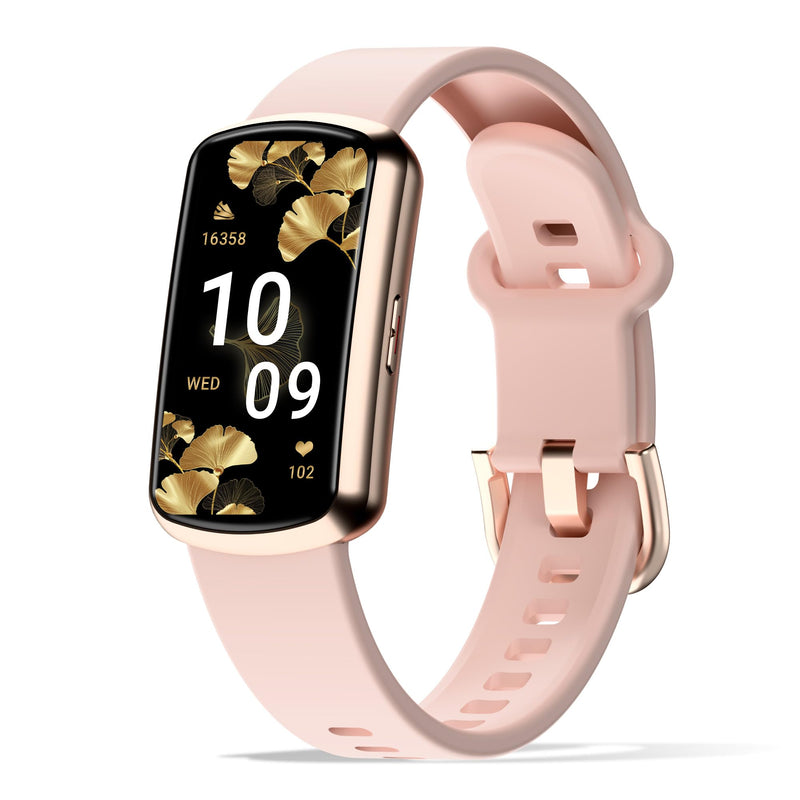 Health Fitness Tracker with 24/7 Heart Rate, Smart Watch with Blood Pressure and Blood Oxy-gen Monitor, Bulit-in 120+ Sport Mode, Sleep Tracking Waterproof Activity Tracker for Women Men Deep Pink