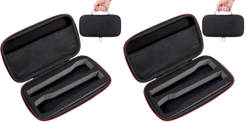 1Pcs Dual Mic Bag Carrying Travel Case Case Hard Pouch Storage Pouch for Travel (Pack of 2) 30x15cm (Pack of 2)