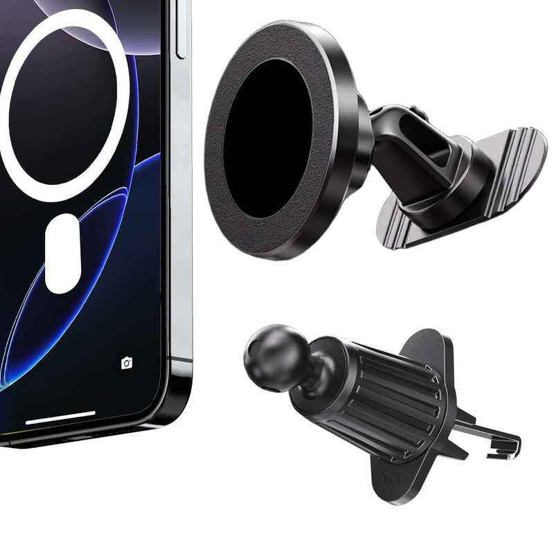 RayLink Phone Holders for Your Car 2026 Ultimate Phone Mount Military-Grade Windshield Dashboard Vent (Short Adhesive 360-degree Rotating Base + air Outlet Hook) Short adhesive 360-degree rotating base + air outlet hook