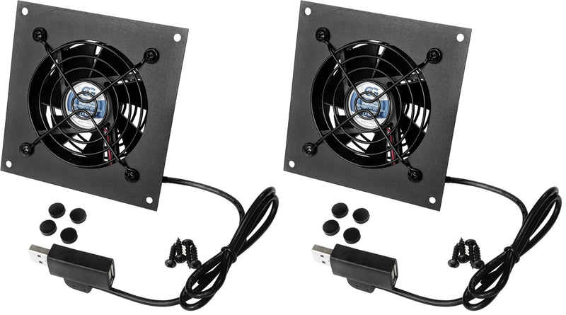 coolerguys USB Powered Cooling Fan Kits (Single 80mm) (Pack of 2) Single 80mm (Pack of 2)