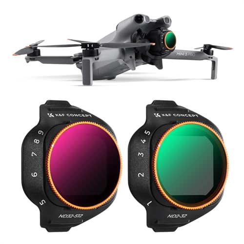 K&F CONCEPT Variable ND Filter Set for DJI Mini 5 Pro, ND2-32 & ND32-512