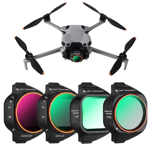 K&F CONCEPT 4Pack Variable ND CPL UV Filter Set for DJI Mini 5 Pro ND2-32 & ND32-512 & CPL &UV