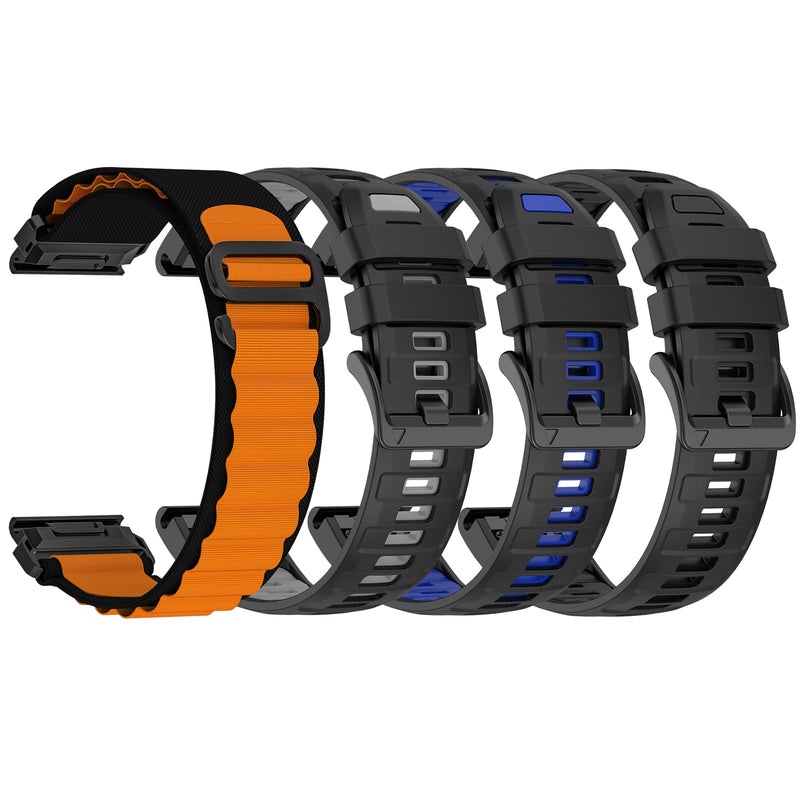 22mm Watchband Compatible with Garmin Fenix 8/tactix 8 AMOLED-47mm/Fenix E/7 Pro/7/6 Pro/6/5 Plus/5/Descent G2/G1 Solar/Quatix 7 Pro 6/Forerunner 965/955/945/935