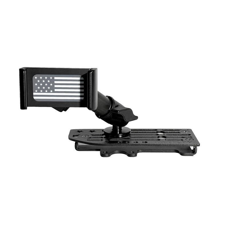 WXRYLYN All Metal J eep Wrangler Phone Mount for 2024+ J eep Wrangler JL 4xe Gladiator| Full Metal Dash Phone Mount Phone Holder for iPhone 17/16 & Android | OEM Screw Hole Installation With 12.3” Nav.