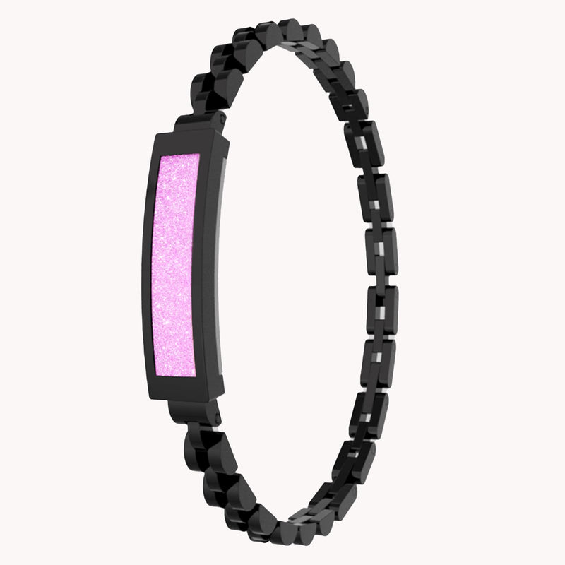 Fitness Tracker Smart Bracelet for Women Fitness Bracelet Smart Band with Sleep Tracker Heart Rate Monitor Step Counter for Android iOS chain-blackpurple