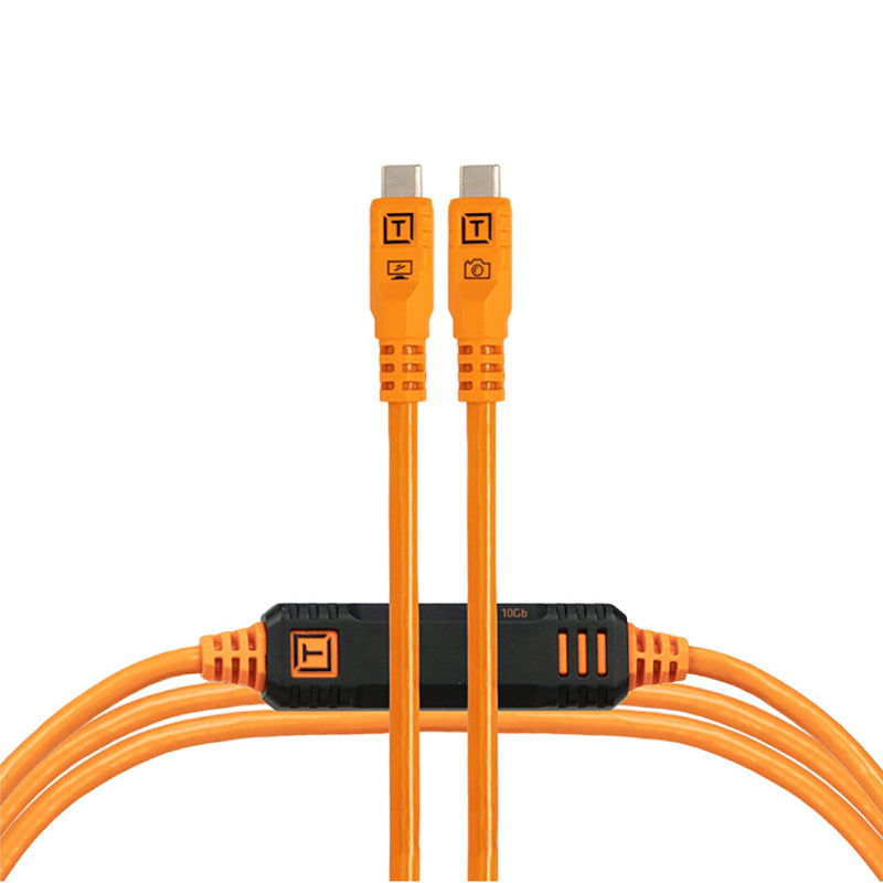 Tether Tools TetherPro Optima 10G USB-C Exclusive Data Transfer, 6’ (1.8m) Straight to Straight Cable - Orange | 10Gbps USB-C 3.2 Gen 2 cable with strain-relief and kink-proof casing for photography, tethering and data transfer 6' (1.8m)