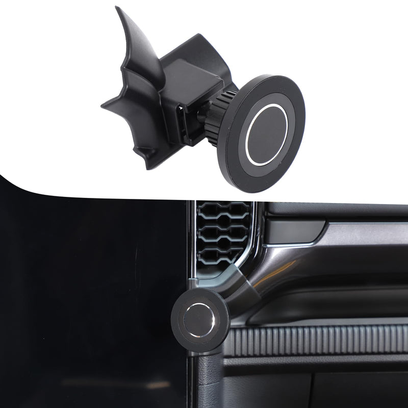 PIUGILH Magnetic Phone Holder Mount Compatible with Ford Ranger 2023 2024 2025 2026 Interior Accessories, Aluminum Alloy 360° Dashboard A/C Air Vent Lower Cell Phone Holder Stand
