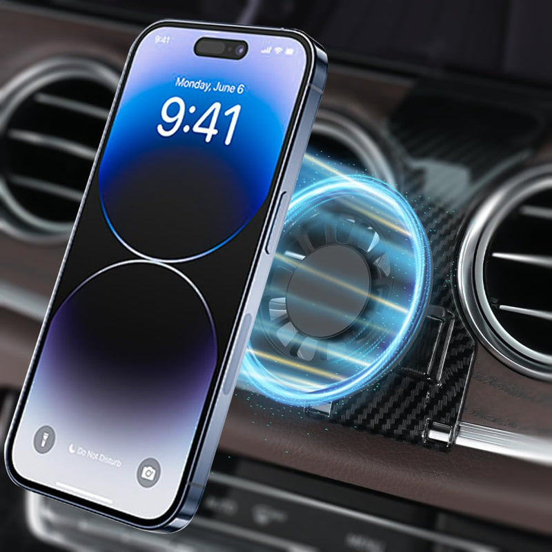 Car Phone Holder Mount for Ben-z E-Class 2017-2023 Car Accessories Car Mount 360°Rotation for Car Phone Holder Magnetic Hands Free Compatible with iPhone Samsung Smartphones