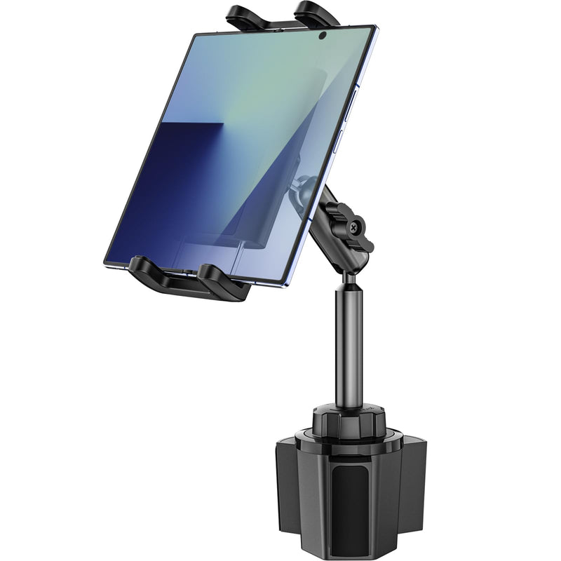 Z Fold Car Mount, [Sturdy Metal Arm] Cup Holder Folding Phone Mount | 360°Adjustable Tablet Phone Stand Truck CupHolder for Galaxy Z Fold 8 7 6 5 4 3 2, Pixel Fold, Galaxy Tab, 4-13" Device