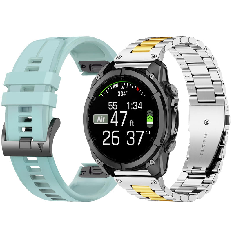 22mm Quickfit Watch Band Compatible with Fenix 8/tactix 8 AMOLED 47mm/Fenix E/Fenix 7 Pro/7/6 Pro/6/5 Plus/5/escent G2/G1 Solar/Forerunner 965/955/945/935/Quatix 7 6