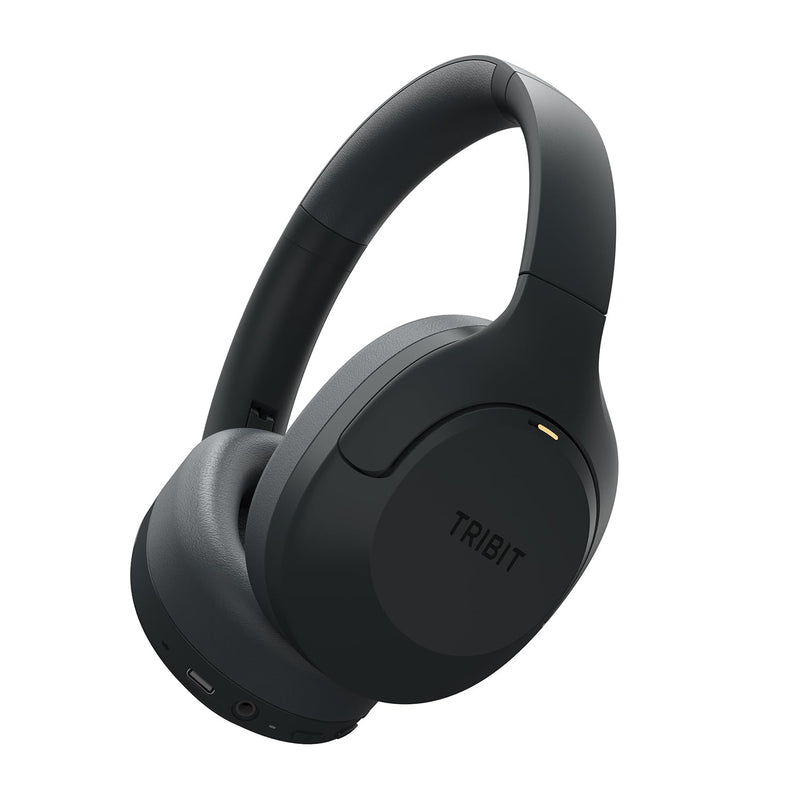 Tribit QuietPlus 81 Wireless Over-Ear Headphones, 110H Playtime, Black | Noise Cancelling, Bluetooth 6.0, 6 EQ Modes via App, Deep Bass, Headset, Comfortable, Lightweight, Foldable, Home, Travel