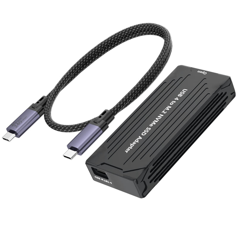 GLOTRENDS ST5115 40Gbps USB4 M.2 NVMe SSD Enclosure for 2280/2230 M.2 NVMe SSD, ASM2464 Controller, Compatible with Thunderbolt 4/3/USB4/USB C