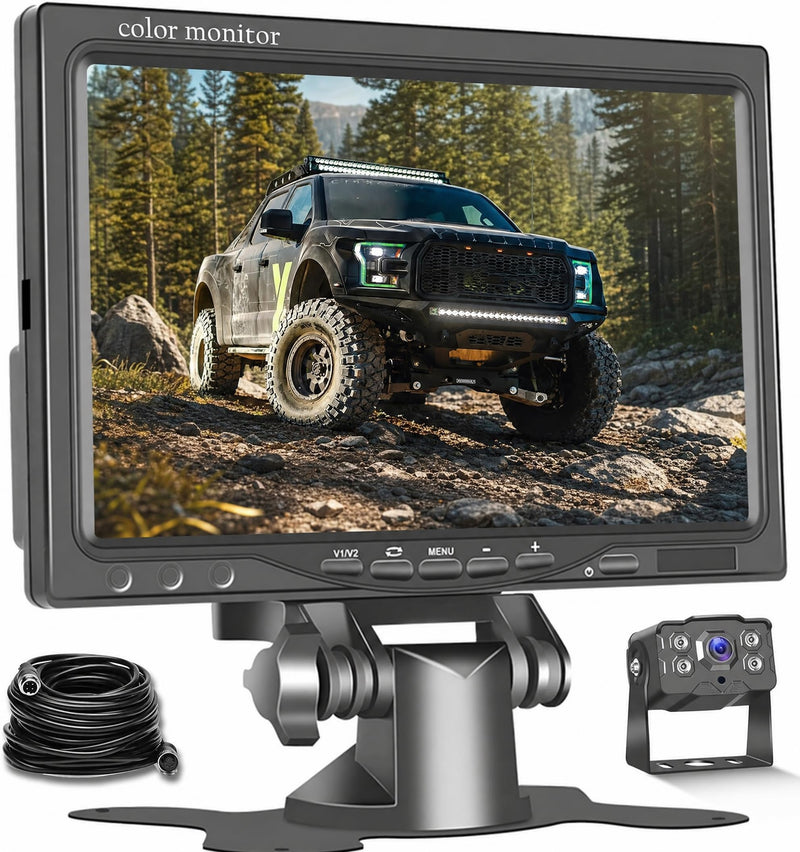 Backup Camera for Truck 7 Inch Monitor Rear View Camera for Truck/Car/Pickup/SUV/ IP66 Waterproof Night Vision