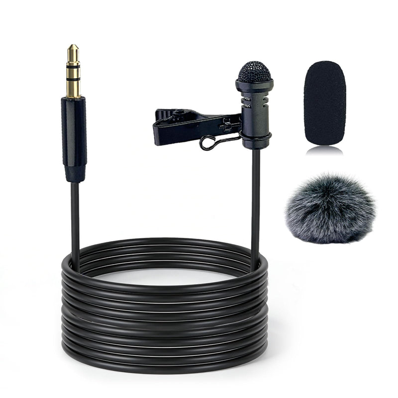 [AUSTRALIA] - Lavalier Lapel Microphone for DJI MIC 1/2 for Rode GO II Wireless Transmitter, 3.5mm Plug Straight-Headed Omnidirectional Condenser Wired Mics for YouTube Vlog Interview 3.5mm Plug Only for DJI Straight-headed 