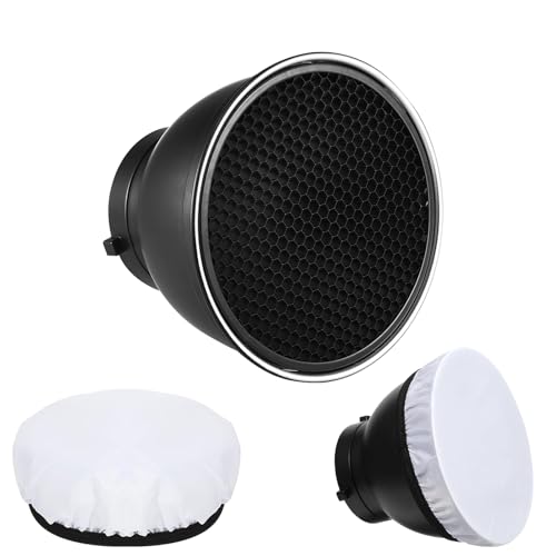 7" Standard Reflector Lamp Shade Dish Diffuser & 60° Honeycomb Grid