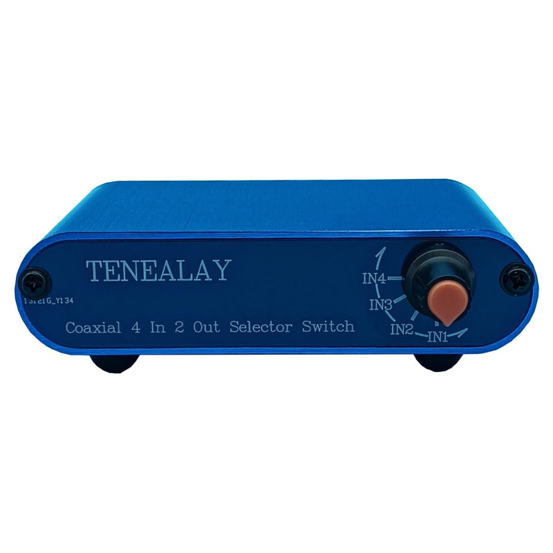 [AUSTRALIA] - 4x2 SPDIF Coaxial Audio Switch Box - 4 Input 2 Output Digital Coaxial Signal Switcher Selector for Home Theater, Hi-Fi System 
