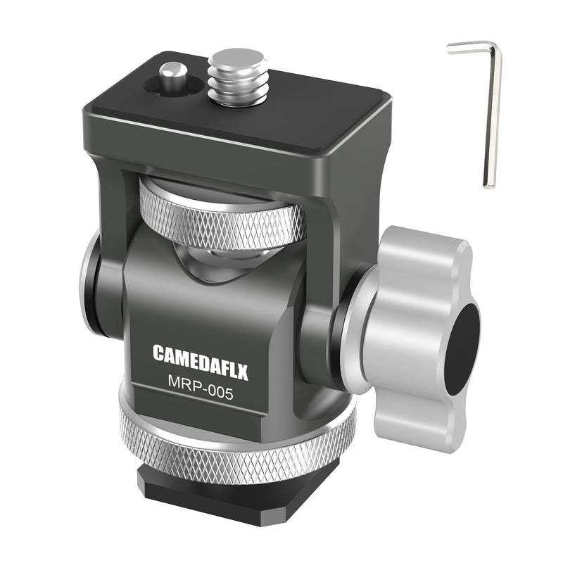 [AUSTRALIA] - Tilt Adjustable Camera Monitor Mount,Swivel Field Monitor Holder with Cold Shoe Mount 1/4"-20 Screw for 5” and 7”Monitor(Grey). Grey 