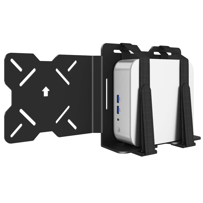 Universal Mount for Geekom Mini PC Mount, for Geekom A6, A5, ‎A8, AX8 Max,A9, IT13 Mini PC, Vesa Mount/Connect VESA Arm, Mounts on The Back of a Monitor with Screws, Black