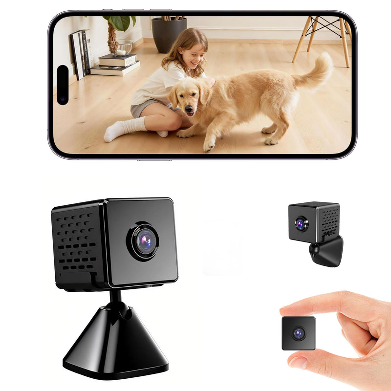 javiscam 2026 Upgraded 4K Spy Camera, Mini Hidden WiFi Camera with Live View, Plug-in Indoor Security Cam, 24/7 Recording, Motion Alerts, Night Vision, Cloud & TF Storage 1 pack