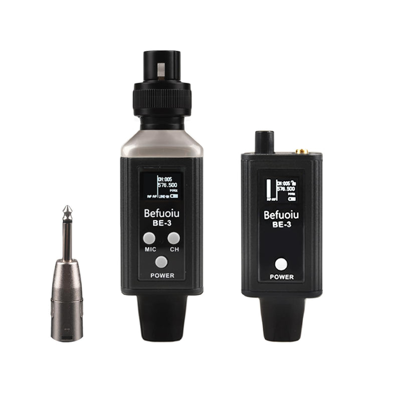 UHF Wireless In Ear Monitor System Metal, Professional Wireless IEM System, 16 Adjustable Channel, Portable Rechargeable Transmitter and bodypack Receiver for Studio, Band Rehearsal, Live Performance Black