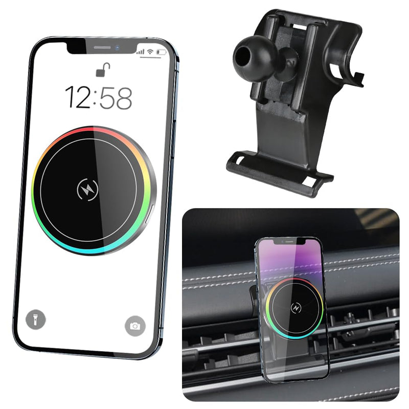Car Magnetic Phone Mount for INFINITI QX60 2022 2023 2024 2025 2026 Auto Interior Accessories Best Cellphone Holder Fast 15W Wireless Charger Cell Phones Charging Screen Stand Vehicle Accessory