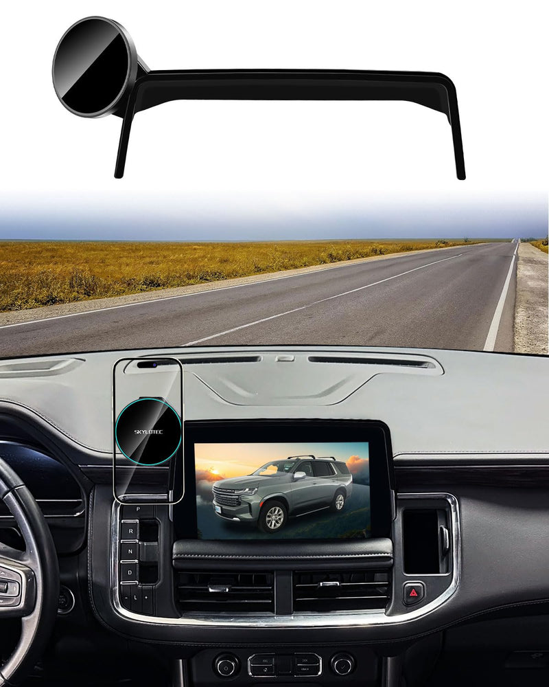 SKYLOTEC Magnetic Charger Phone Mount for Chevy Tahoe/Suburban 2021-2024 | 10.2-Inch Screen, for MagSafe iPhone 15W Wireless Charger Car Cell Phone Mount, for GMC Yukon Screen Accessories Magnetic Wireless Charger Tahoe 2021-2024 (10.2 inch screen)