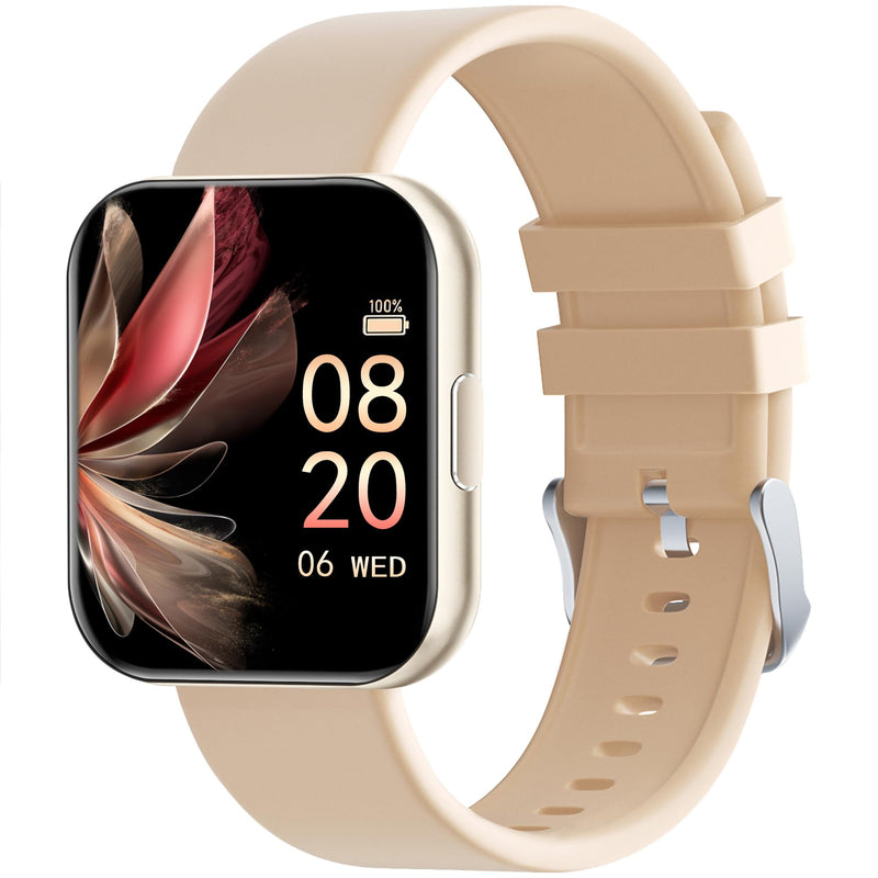 Ultra-Thin Aluminum Smart Watches for Women iPhone/Android/Samsung Answer/Make Call Waterproof Slim Small Best Ladies Smart Watches 1.85″ AMOLED Screen Heart Rate/Sleep/Spo2 Monitor 110+ Sport Modes