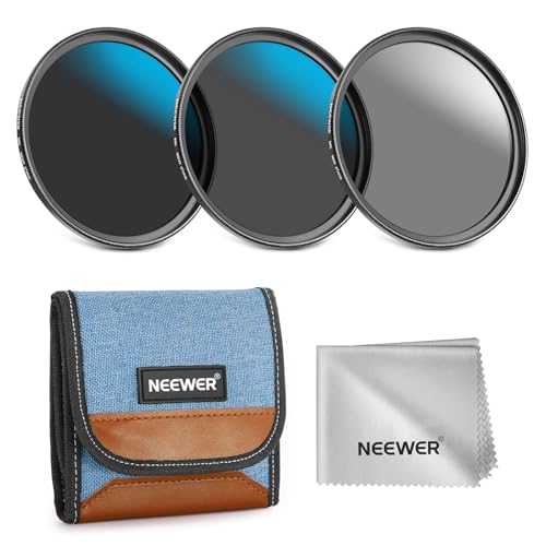 NEEWER 67mm ND Filter Set, ND8/32/64 (3/5/6 Stops) Multicoated Neutral Density Camera Lens Filter Photography Accessories with Storage Case & Cleaning Cloth, 3 Packs