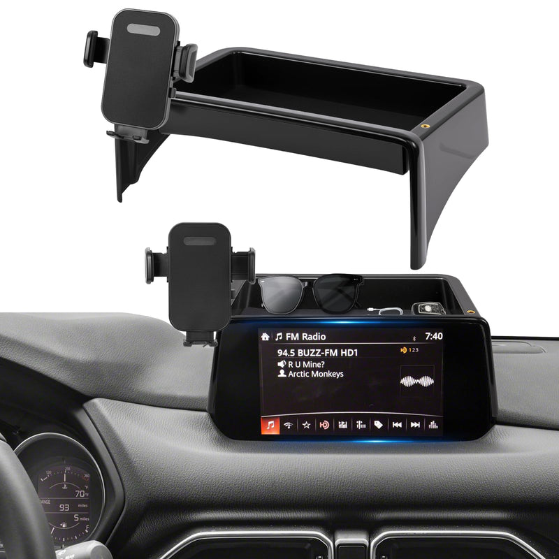 Car Phone Holder Fit for Mazda CX5 2021-2025 Accessories Dashboard Organizer with Cell Phone Mount 10.25-inch, Cell Phone Automobile Cradles Hands-Free 360 Degree Rotation 2021-2025 Mazda CX5