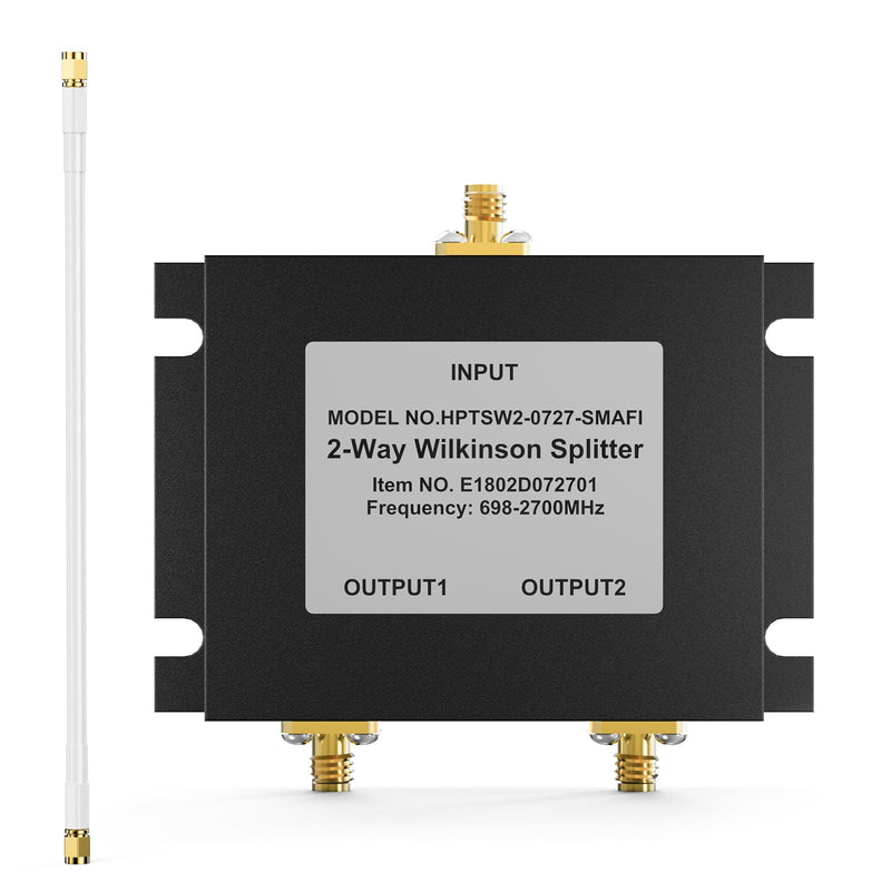 HiBoost Wide-Band 2 Way Splitter SMA-Female Connectors 698-2600 MHz for Signal Booster,Compatible with All US Carriers 2G/3G/4G LTE