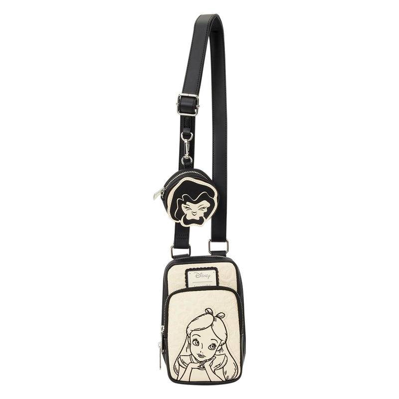 Loungefly Disney: Alice in Wonderland - Cellphone Sling - Crossbody Bag with Coin Bag - Great for Kids & Adults - Collectible Bags