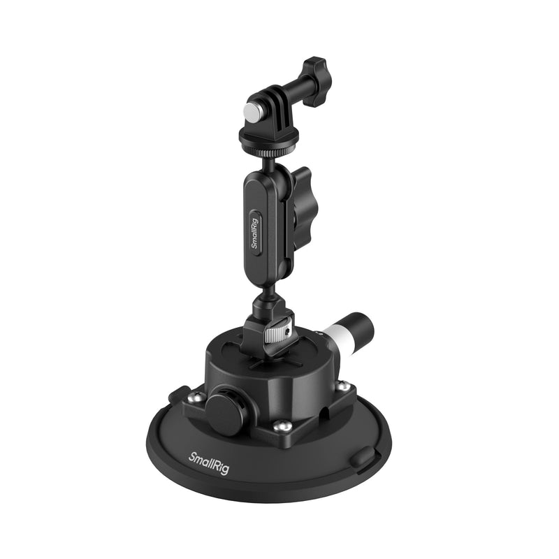 [AUSTRALIA] - SMALLRIG 4.5" Suction Cup Mount with Ball Head Magic Arm, Camera Mount for DJI Osmo Action 5 Pro/4, for Insta360 x5, for Gopro 13/12,on Car Windshield or Window, Compatible with Action Cameras-5855 4.5" 