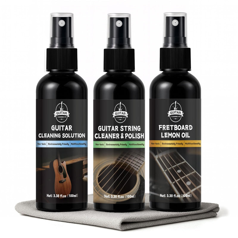 [AUSTRALIA] - Guitar Cleaning Kit, All-in-One Guitar Maintenance Kit for Guitar Cleaning and Maintenance, Ideal for Beginners and Professionals 