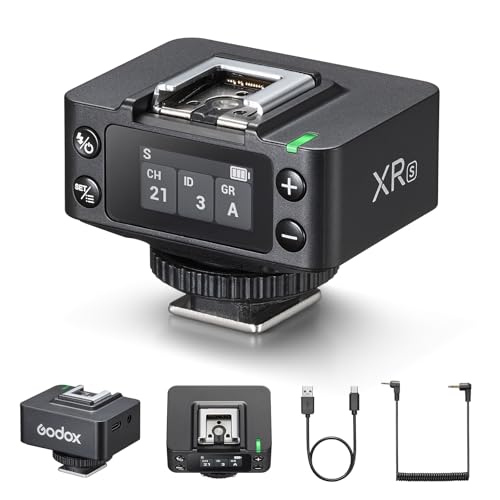 Godox XR S TTL Wireless Flash Receiver for Sony, 2.4G HSS Remote Trigger