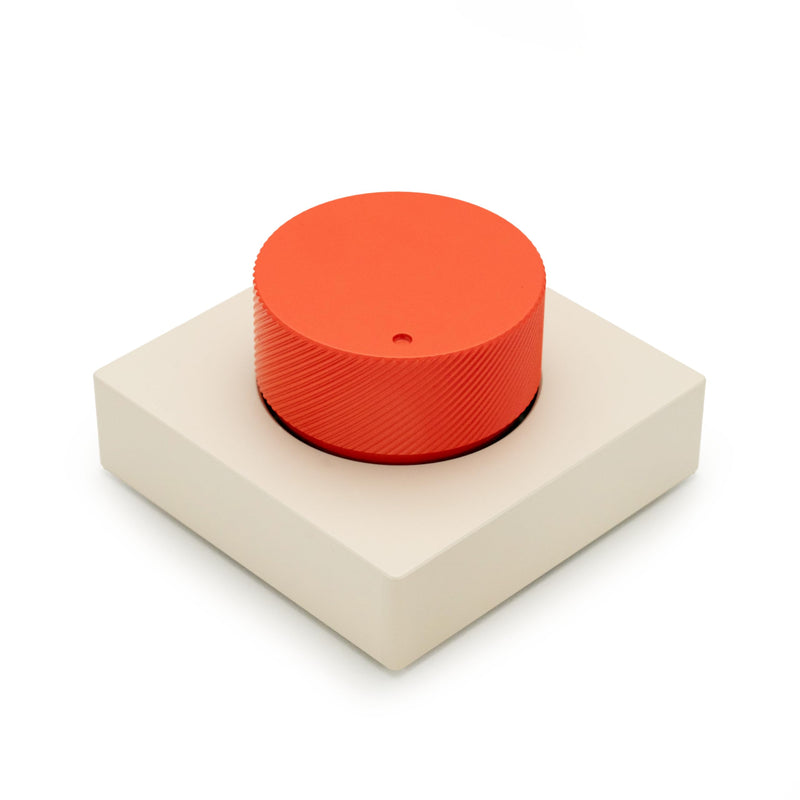 Anticater VK-01 Wireless Volume Knob - Bluetooth & 2.4 GHz Audio Controller for Windows & Mac, USB-C Wired Option, CNC Aluminum Media Dial with Custom Macro Software (Coating - Orange Red) Coating - Orange Red