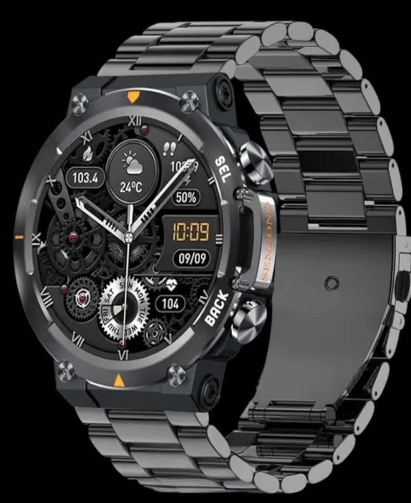 SENBONO MAX18 Sport Smart Watch, 1.43" AMOLED Display, IP67 Waterproof, Fitness Tracker with Heart Rate Monitor, Sleep Tracker, Android iOS Compatible, 400mAh Battery