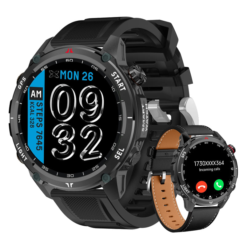 Smart Watch for Women Men, GPS Bluetooth Calling Fitness Tracker | 1.43" AMOLED Touchscreen Smartwatch for Android iOS, Heart Rate SpO2 Sleep Monitor, 150+ Sport Modes, IP68 Waterproof
