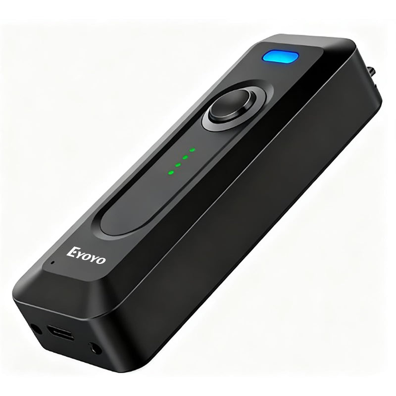 [AUSTRALIA] - Eyoyo Bluetooth 2D Barcode Scanner Wireless with Clip, 2000mAh Battery with Level Indicator, Portable Mini QR Bar Code Reader for Library Book Inventory Compatible with Android Phone, iPad, iPhone 