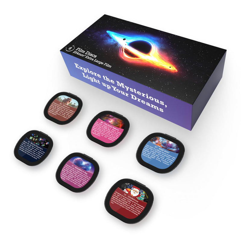 [AUSTRALIA] - Set of 6 Replaceable Galaxy Projector Discs– for Samosvit Home Planetarium Galaxy Projector with Meteor Effect – Gift for Kids (Thematic Nebulas 1/6) Galaxy Disc Thematic 1/6 
