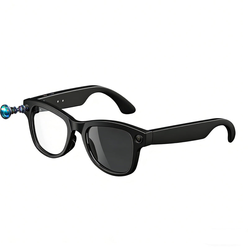 Smart Bluetooth Glasses with Camera, 800W HD Camera Glasses for Video and Audio Recording, Photography, Sunglasses with UV Protection, AI Real-time Translation, Music & Call, Unisex