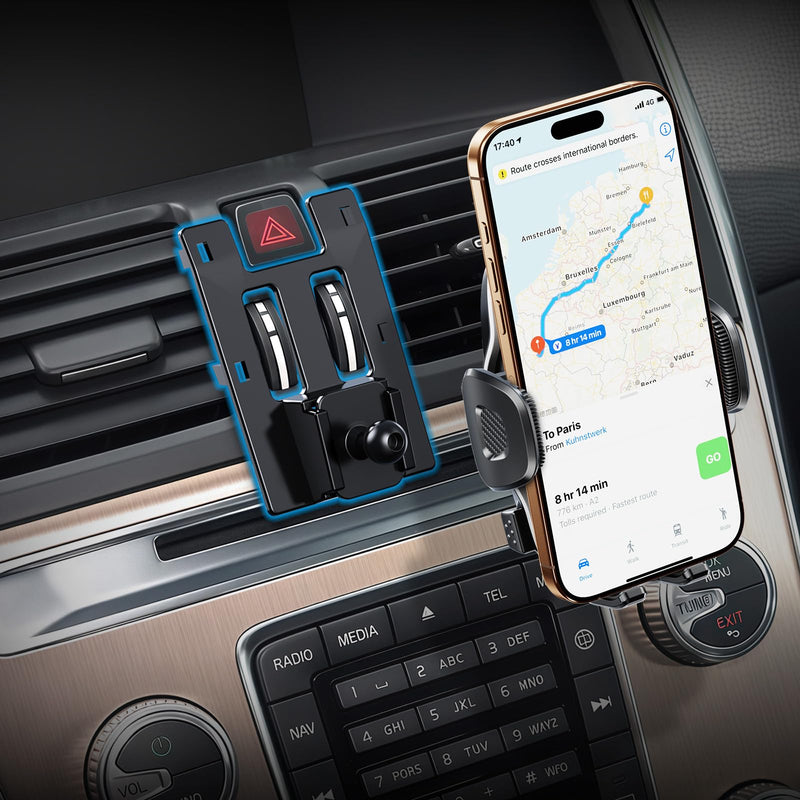 ELOHEI Custom Fit Phone Mount for Volvo XC60 with Custom Base | Specifically Design Car Phone Holder for Volvo XC60 2009-2017 Car Accessories for 2009-2017 Volvo XC60