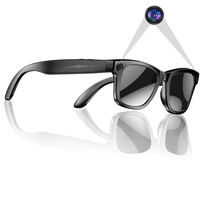 Yowow BIT AI Smart 4K Camera Glasses,HD 1080P Videos,Ultra-Wide Anti-Shake, Vlog Recording, AI Translation, AI Voice Assistant, Open Ears, Wi-Fi Transmission, Music Control (Sunglasses)