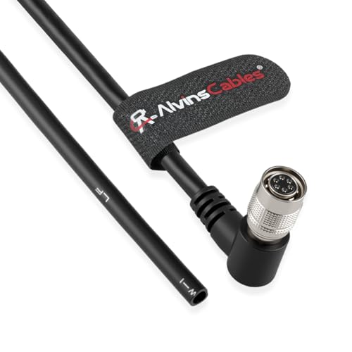 Alvin's Cables HR10A-7P-6S Hirose 6 Pin Female to Open End Power I/O Cable for Sony CCD, Basler, Keyence, Cognex, Baumer, Hikvision Industrial Camera, High Flex Shielded B-Type 16.4ft/5m Right angle 6 Pin B-Type