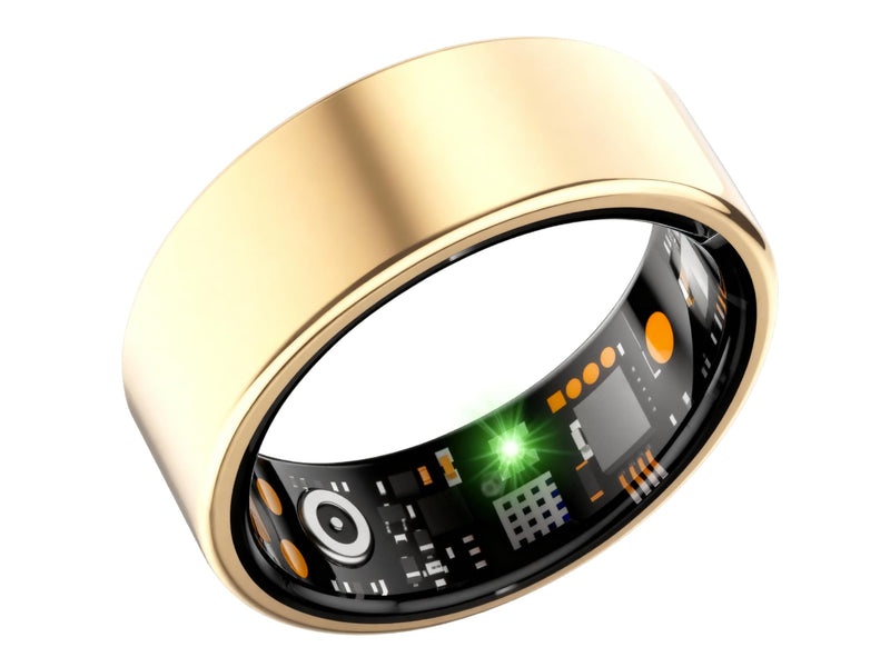 Smart Ring Health Tracker for Women and Men, Fitness Ring with Heart Rate, HRV, Sleep Tracking, No Subscription, Compatible with iOS & Android (Rose Gold, 7)